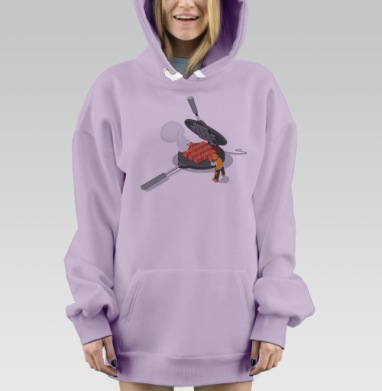 Выпечка кирпичей, Hoodie Mjhigh Dig Mel, Fiolet, утепленная