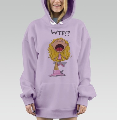 WTF!? / Что за...!?, Hoodie Mjhigh Dig Mel, Fiolet, утепленная