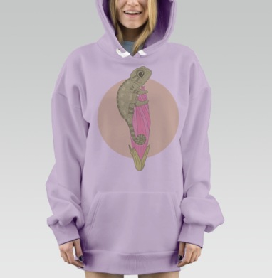 Хамелеон, Hoodie Mjhigh Dig Mel, Fiolet, утепленная