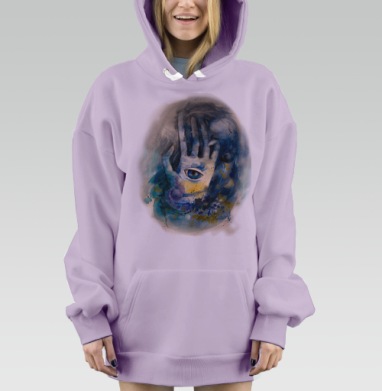 Хамса, Hoodie Mjhigh Dig Mel, Fiolet, утепленная