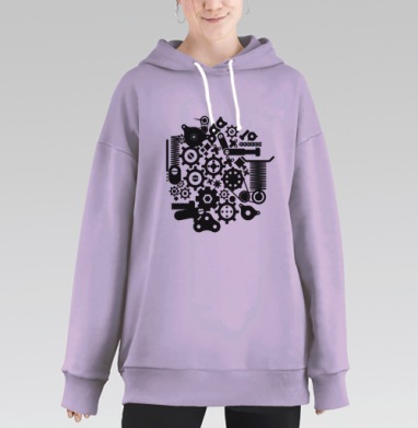 Я-РОБОТ!, Hoodie Long Oversize Fiolet