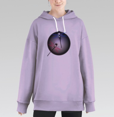 Я - HI-TECH, Hoodie Long Oversize Fiolet