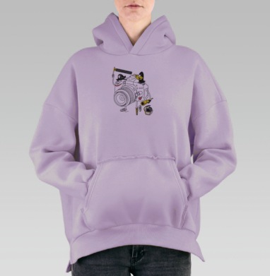 Я МНОГОГРАНЕН, Hoodie Oversize Fiolet, утепленная