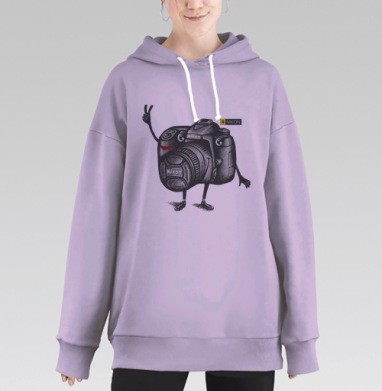 Я Nikon, Hoodie Long Oversize Fiolet