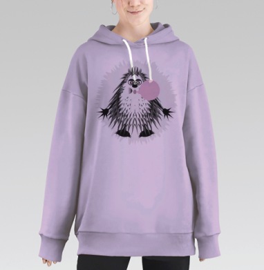 забавный монстрик, Hoodie Long Oversize Fiolet