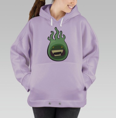 Зелёная вспышка ярости, Hoodie Oversize Fiolet