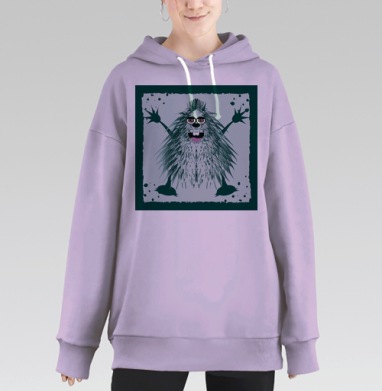 зеленый монстр, Hoodie Long Oversize Fiolet
