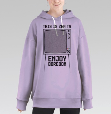 ZEN TV / Дзен ТВ, Hoodie Long Oversize Fiolet
