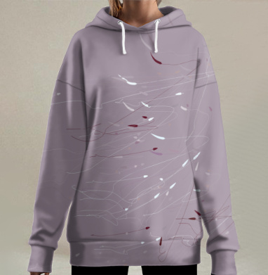 Невидимые стрелы., Hoodie Long Oversize 3D