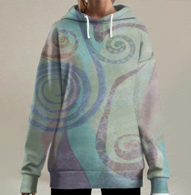 Абстрактная композиция ., Hoodie Long Oversize 3D