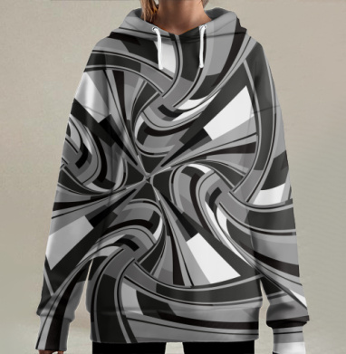 Кольцевые гонки., Hoodie Long Oversize 3D