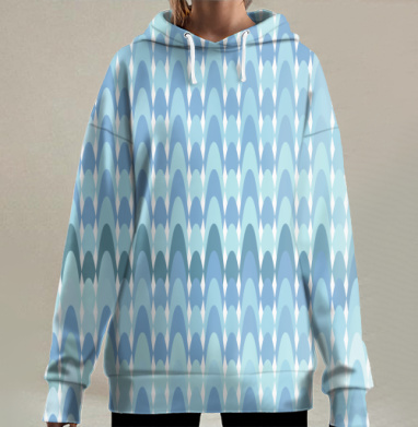 Простой градиент, Hoodie Long Oversize 3D