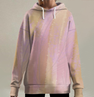 Лавандовый вечер., Hoodie Long Oversize 3D