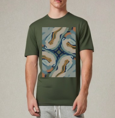 Симметрия кисти., Футболка мужская REGULAR темный хаки