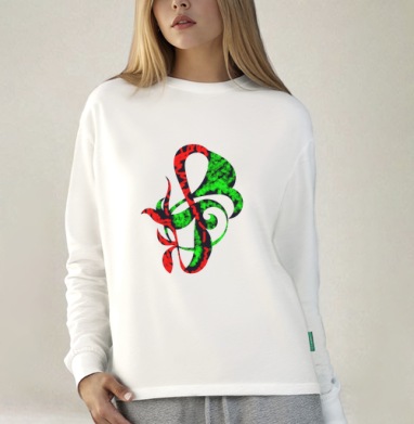 Борьба контрастов., Футболка лонгслив женская белая